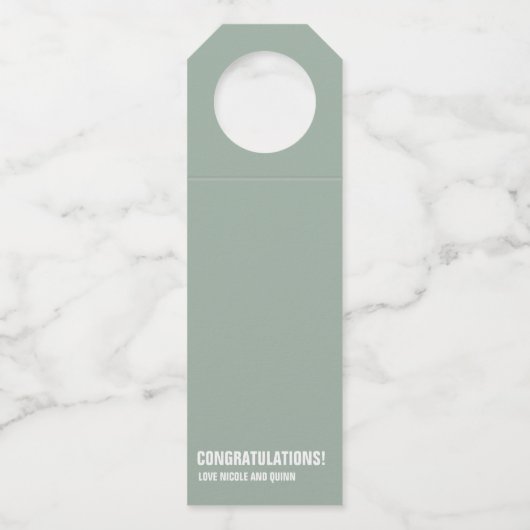 Paren goed met bruiloft plannen grappig cadeau voo flessenhanger (Achterkant)