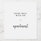 Paren goed met een compartiment voor verplaatsings wijn etiket (Enkel label)