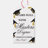 Paren goed Met een master degree Afstuderen cadeau Cadeaulabel (Voorkant)