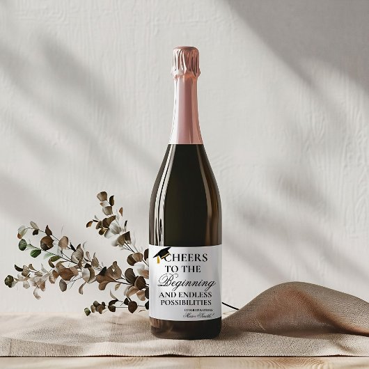 Paren goed Met een master degree Afstuderen cadeau Wijn Etiket