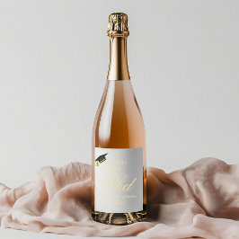 Paren goed met een Master Degree Graduation Party Wijn Etiket