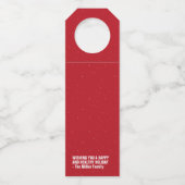 Paren goed met feestdagen op afstand flessenhanger (Achterkant)