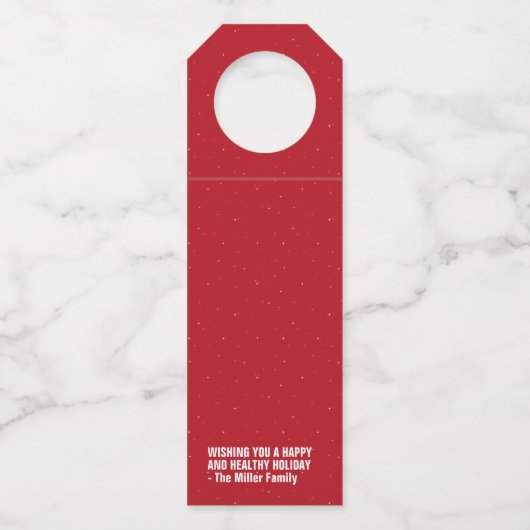 Paren goed met feestdagen op afstand flessenhanger (Achterkant)