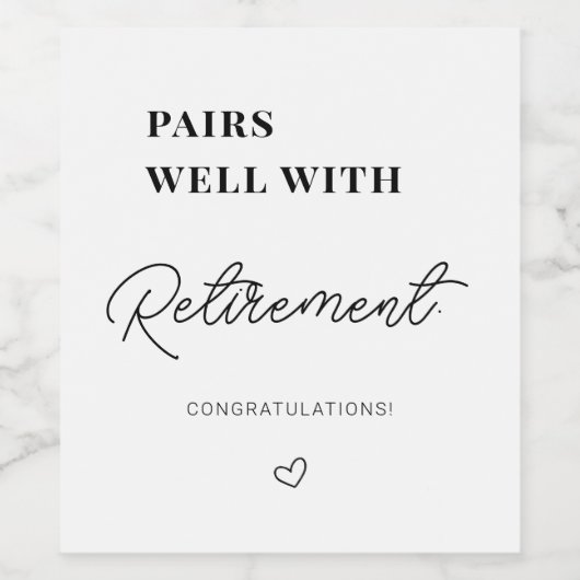 Paren goed met het label voor gepensioneerde wijn wijn etiket (Enkel label)