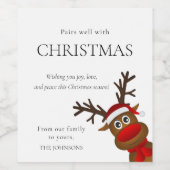 Paren goed met kerst wijn etiket (Enkel label)