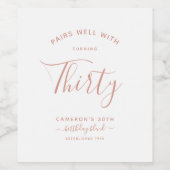 Paren goed met | Minimale goudleeftijd in wit en R Wijn Etiket (Enkel label)