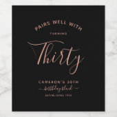 Paren goed met | Minimale goudleeftijd voor zwart- Wijn Etiket (Enkel label)