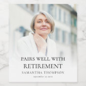 Paren goed met pensioen foto overlay wijn etiket (Enkel label)