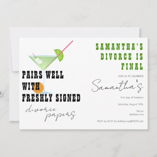 Paren Goed met Scheiding Papers Dirty Martini Part Kaart (Voorkant)