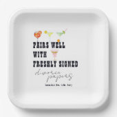 Paren Goed met Scheiding Papers Dirty Martini Part Papieren Bordje (Voorkant)