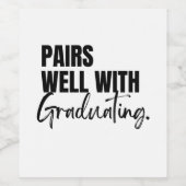 Paren goed met studeren, Afstuderen cadeau Wijn Etiket (Enkel label)