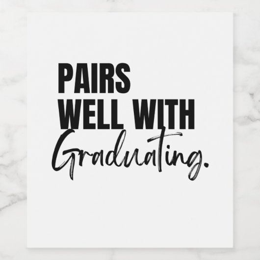 Paren goed met studeren, Afstuderen cadeau Wijn Etiket (Enkel label)