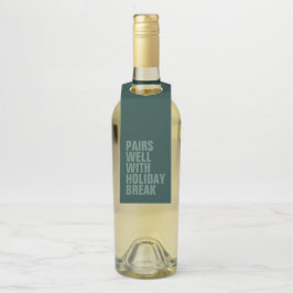 Paren goed met vakantiepauze grappige leraar flessenhanger