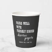 Paren Goed Scheiden Papier Zwart Net Gescheiden Pa Papieren Bekers (Voorkant)