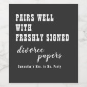 Paren Goed Scheiden Papier Zwart Net Gescheiden Pa Wijn Etiket (Enkel label)