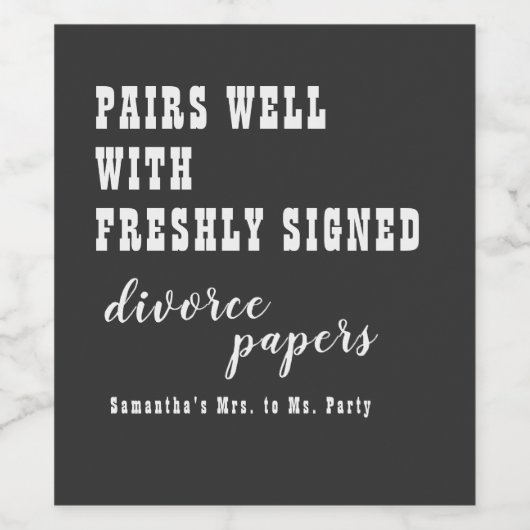 Paren Goed Scheiden Papier Zwart Net Gescheiden Pa Wijn Etiket (Enkel label)