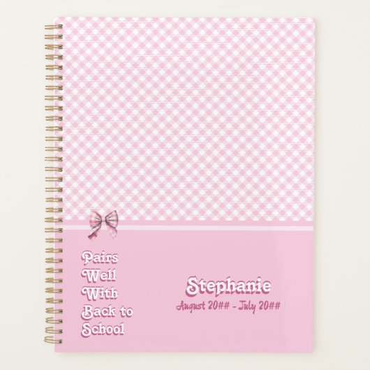 Paren goed w / terug naar school grappig roze geru planner (Voorkant)