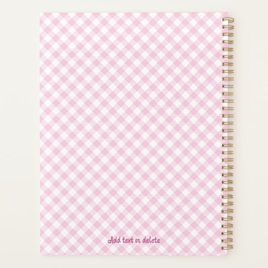 Paren goed w / terug naar school grappig roze geru planner (Achterkant)