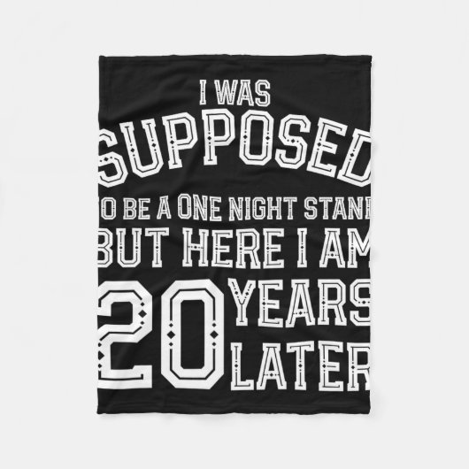 Paren Grappig 20e 20 jaar Jubileum Man Wif Fleece Deken (Voorkant)