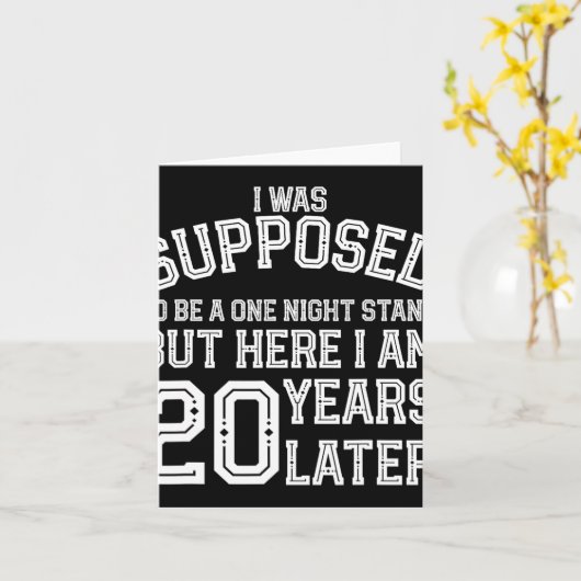 Paren Grappig 20e 20 jaar Jubileum Man Wif Kaart (Gele Bloem)