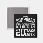 Paren Grappig 20e 20 jaar Jubileum Man Wif Magneet (Voorkant / Achterkant)