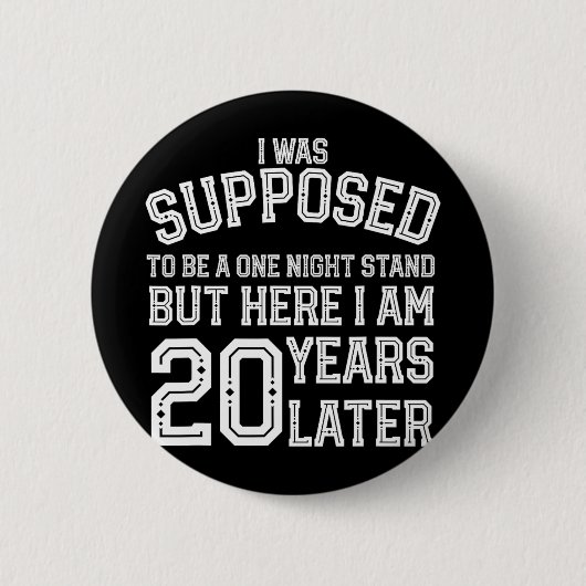 Paren Grappig 20e 20 jaar Jubileum Man Wif Ronde Button 5,7 Cm (Voorkant)
