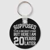 Paren Grappig 20e 20 jaar Jubileum Man Wif Sleutelhanger (Voorkant)