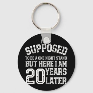 Paren Grappig 20e 20 jaar Jubileum Man Wif Sleutelhanger