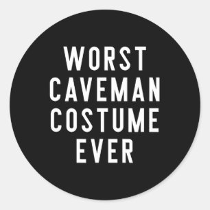 Paren Halloween Kostuum Shirten Worst Caveman Cos Ronde Sticker