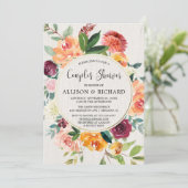 Paren herfst baby shower, code genderneutraal kaart (Staand voorkant)