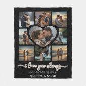 Paren Ik hou van je Hart Negen Foto Fleece Deken (Voorkant)