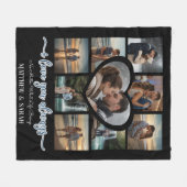 Paren Ik hou van je Hart Negen Foto Fleece Deken (Voorkant (Horizontaal))