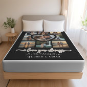 Paren Ik hou van je Hart Negen Foto Fleece Deken