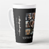 Paren Ik hou van je Hart Negen Foto Latte Mok (Linkerhoek)