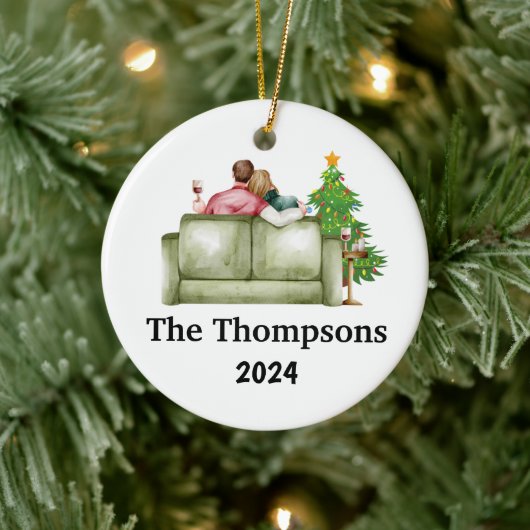 Paren Kerst Gepersonaliseerd Ornament (Boom)
