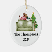 Paren Kerst Gepersonaliseerd Ornament (Rechts)