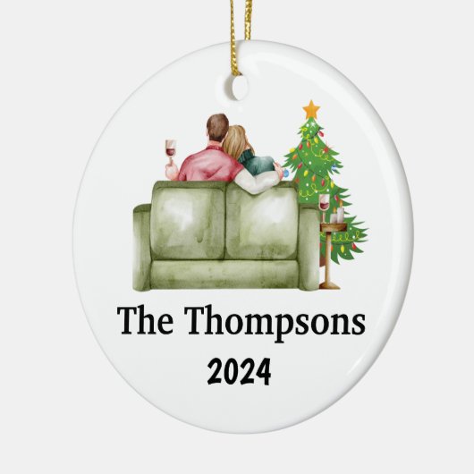 Paren Kerst Gepersonaliseerd Ornament (Links)