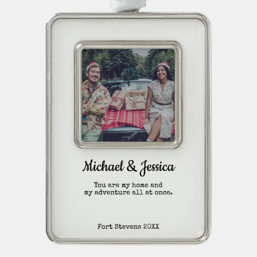 Paren Kerstfoto Ornament (Voorkant)