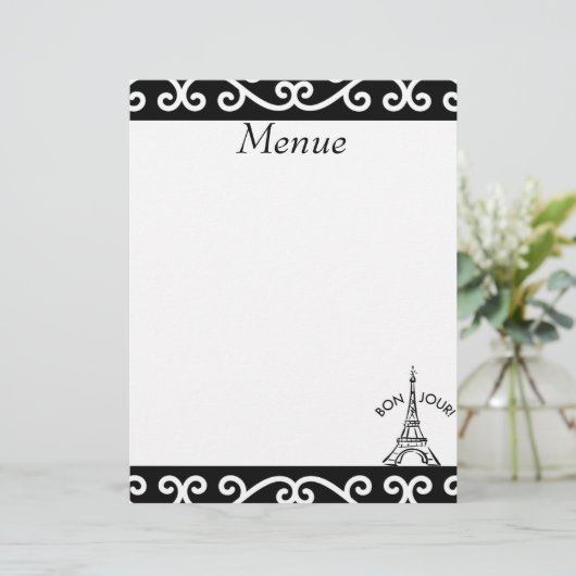 Paren menue Paper Gepersonaliseerd briefhoofd (Staand voorkant)