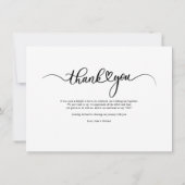 Paren met handschrift bruiloft Foto bedankt Notitiekaartje (Achterkant)