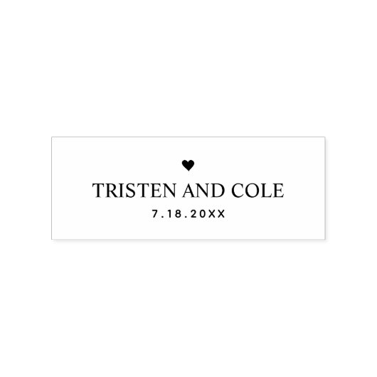 Paren Naam Hartstip Datum Hout Favor Stempel (Afrduk)