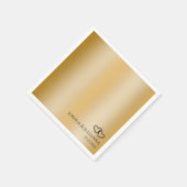 Paren Namen Hart Golden 50e Jubileum Party Servet (Hoek)