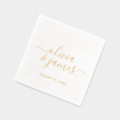 Paren Namen Kalligrafie Script Wedding Folie Servetten (Links)