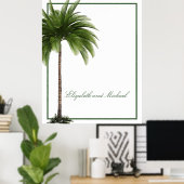 Paren Palmboom Tropisch Elegant Persoonlijk Poster (Thuiskantoor)