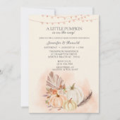 Paren Pompoen op de Weg Herfst Baby shower Kaart (Voorkant)