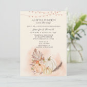 Paren Pompoen op de Weg Herfst Baby shower Kaart (Staand voorkant)