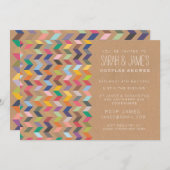 Paren Shower Aztec Chevron Party Invite Kaart (Voorkant / Achterkant)