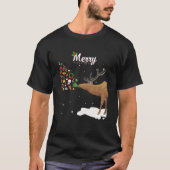 Paren Sick Reindeer Funny Ugly Merry Kerstmis S T-shirt (Voorkant)