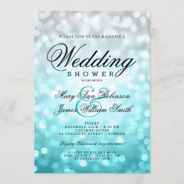 Paren Trouwdouche Strand Ombre Bokeh Lights Kaart