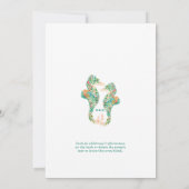 Paren Trouwdouche Tropische Bloemen Zeepaardjes Kaart (Achterkant)